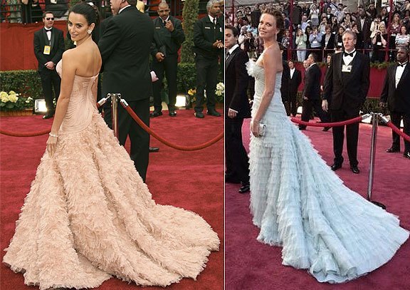 Penélope Cruz y Charlize Theron, 2007 y 2005